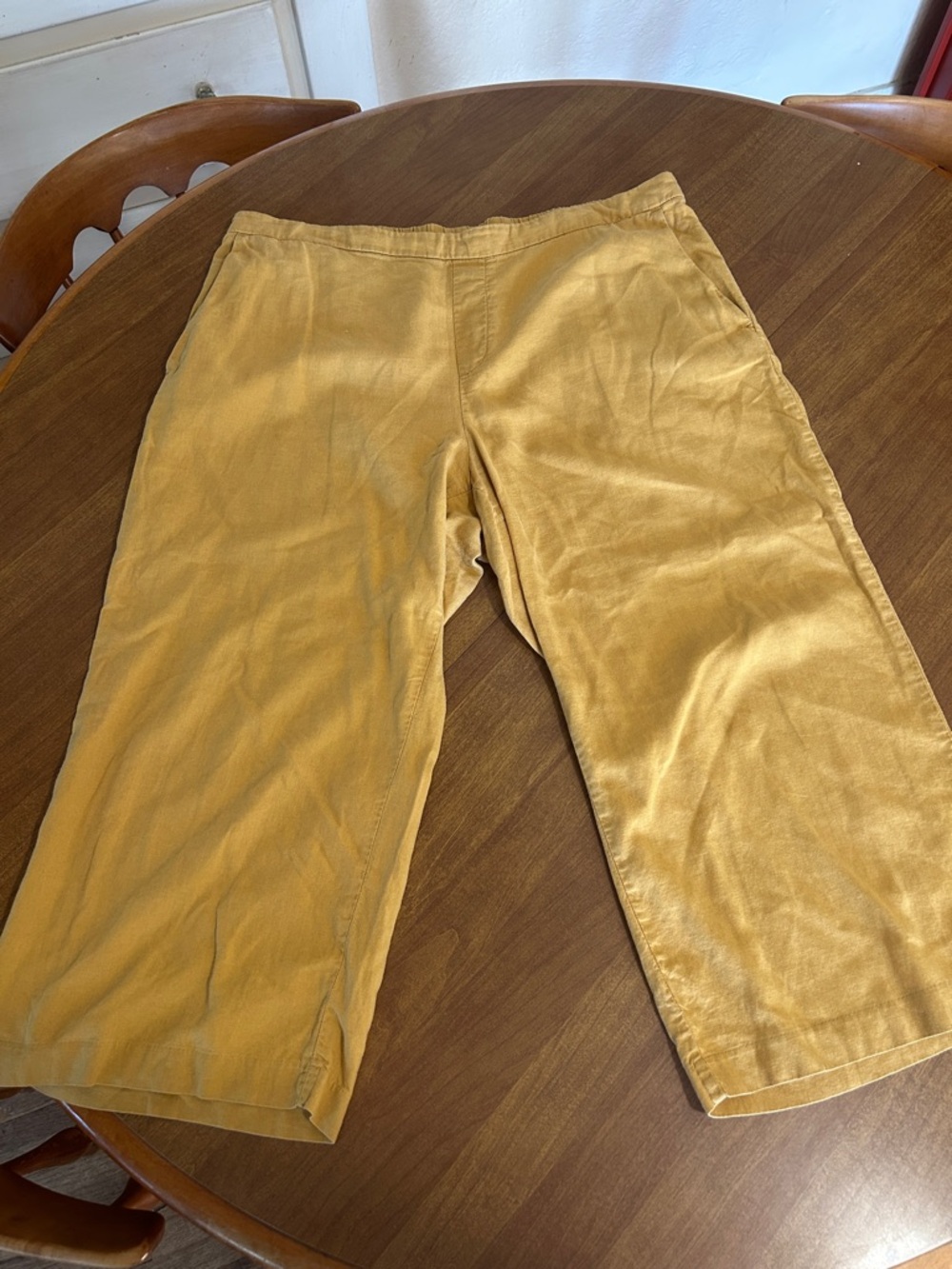 Old Navy linen blend pants in Mustard Yellow